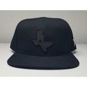 Branded Bills Texas Lone Star Snapback Hat Black Flat Bill Adjustable Streetwear